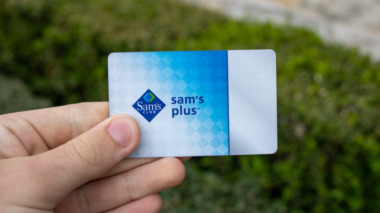 Holding Sam's Club card