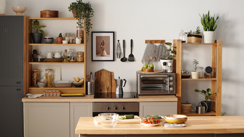 view of a neat well organized kitchen