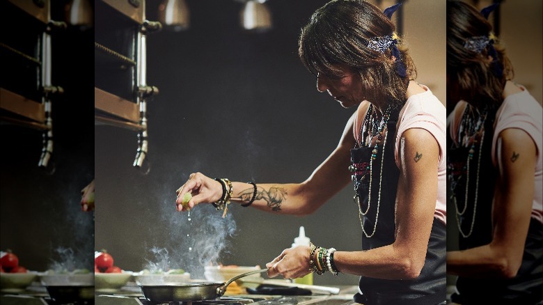 Dominique Crenn cooking