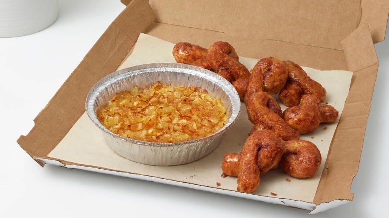 apple oven-baked dip and cinnamon bread twists