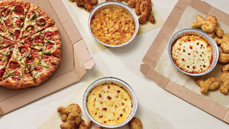 Domino's dips and pizza