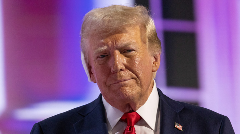Donald Trump smirking