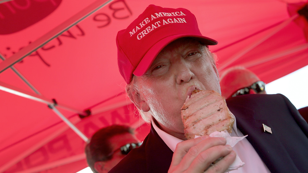 Donald Trump eating