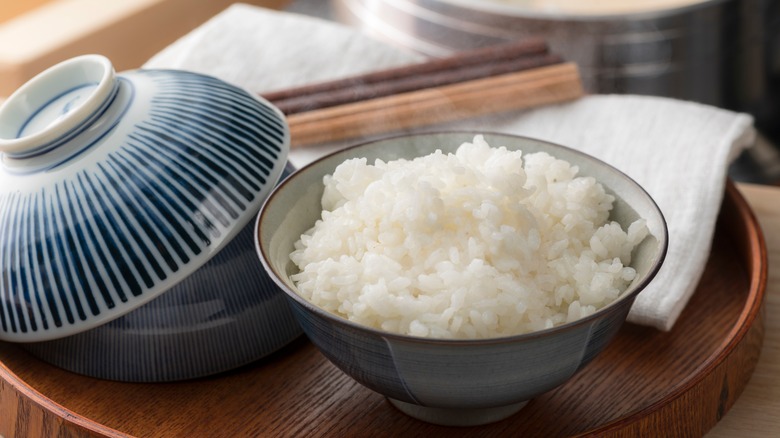 a bowl of white rice