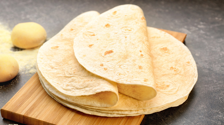 Tortillas on table