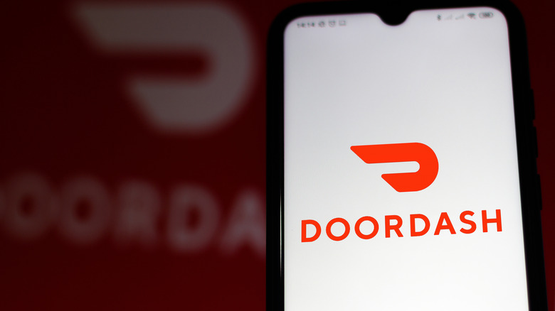 DoorDash logo on smartphone