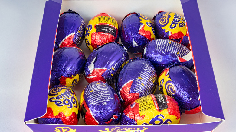 Box of Cadbury creme eggs 