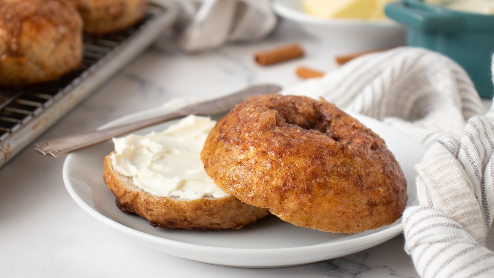 Don't Go Overboard Topping Your Copycat Panera Cinnamon Crunch Bagels