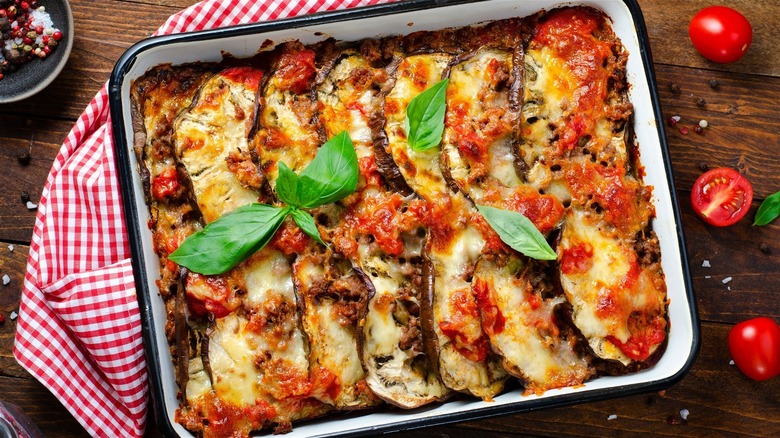 cooked eggplant parmesan