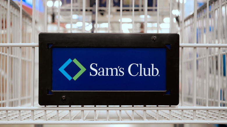 Sam's Club logo on front of shopping cart