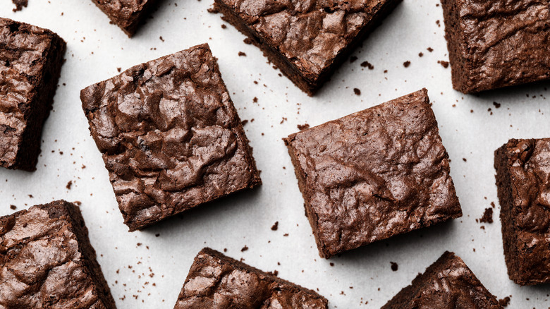 brownies cut into squares
