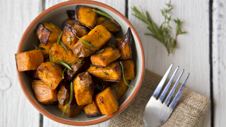 roasted sweet potatoes