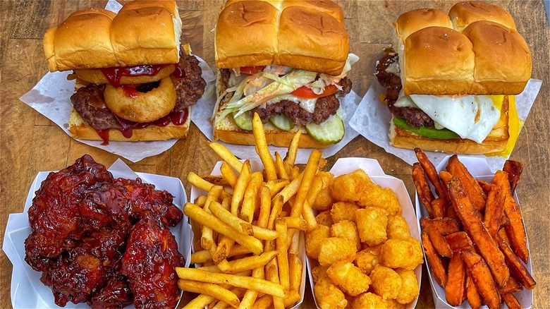 Dog Haus burgers and fries