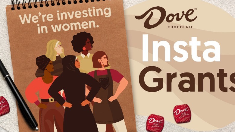 Dove Chocolate InstaGrants sign