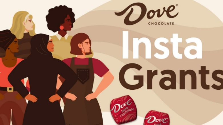 Dove Chocolate InstaGrants sign