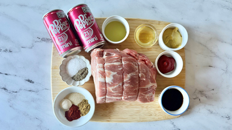 Ingredients for Dr Pepper pulled pork