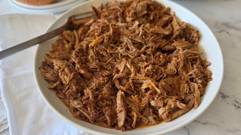 Pulled pork in bowl