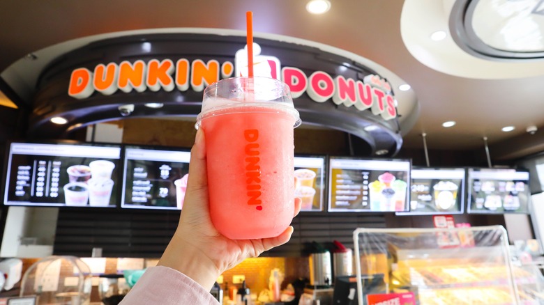 Dunkin' pink beverage