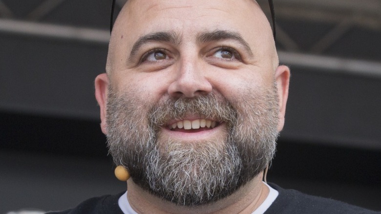 Duff Goldman looking up