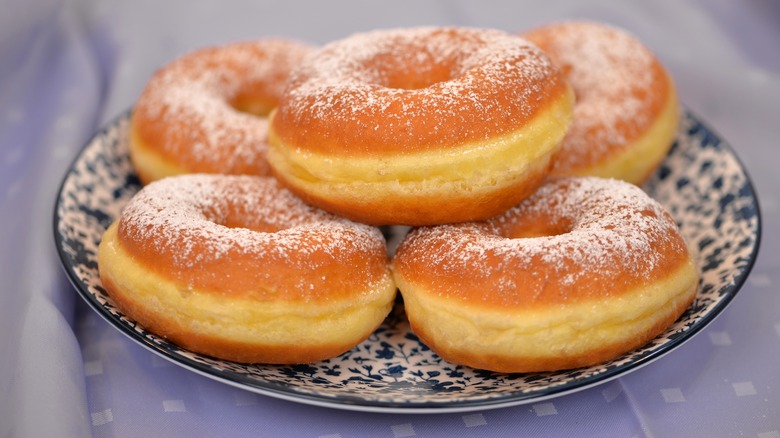 platter of homemade donuts