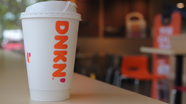 Dunkin' Donuts cup with lid