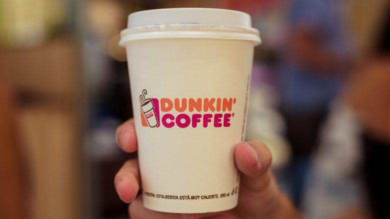 cup of dunkin' coffee