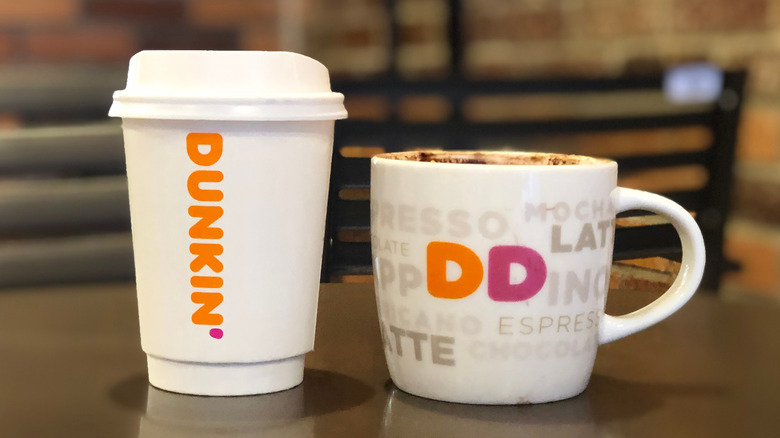 Dunkin' cup and mug