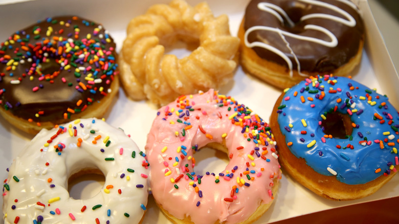 Strawberry and chocolate Dunkin' donuts