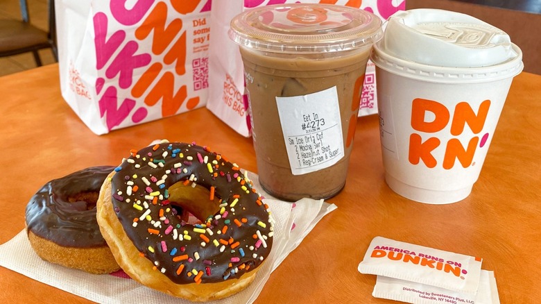 Dunkin coffees and donuts