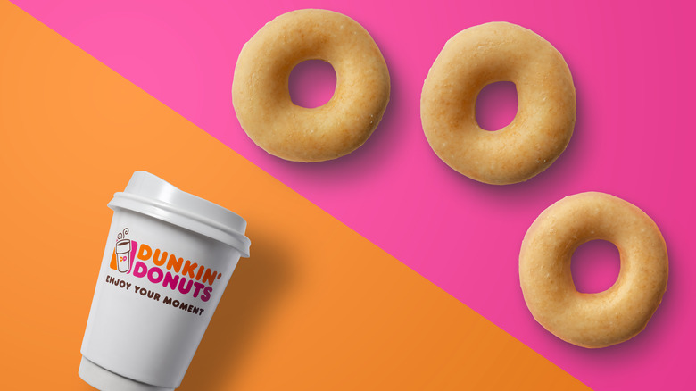 Dunkin' Donuts coffee and donuts