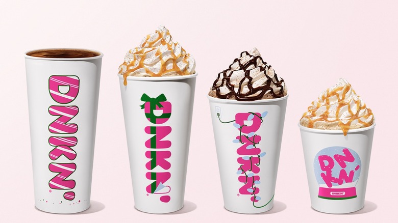 Range of Dunkin' holiday drinks