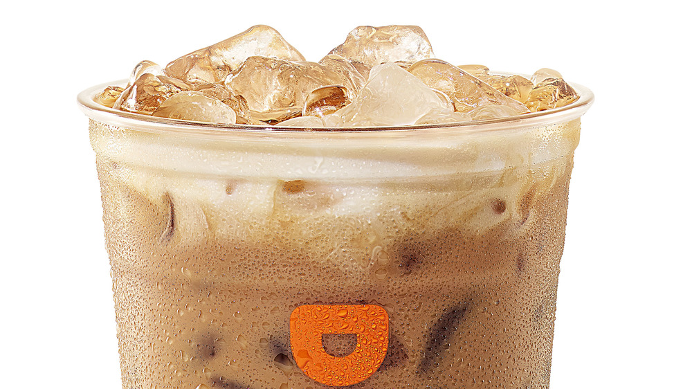 Dunkin iced coffee close-up