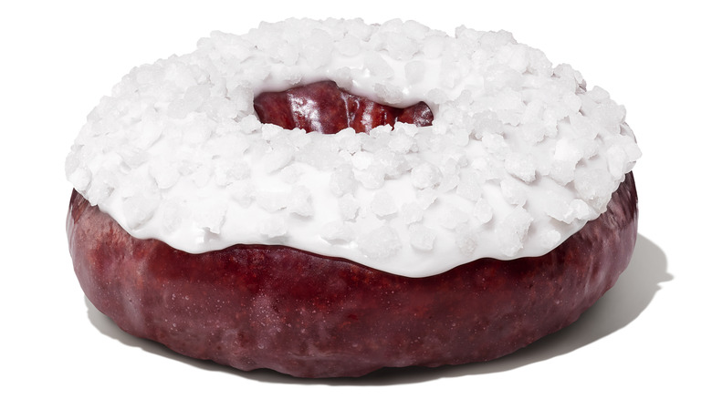 Dunkin's Frosty Red Velvet Donut