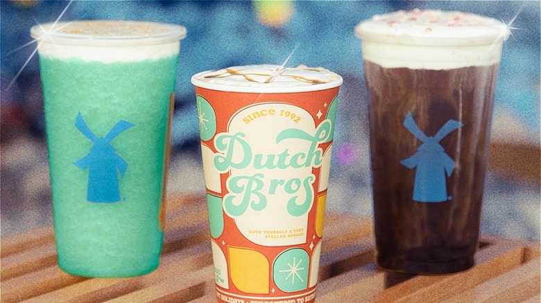 three Dutch Bros holiday drinks