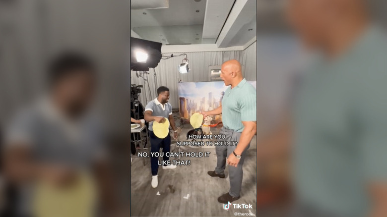 Kevin Hart and Dwayne Johnson TikTok