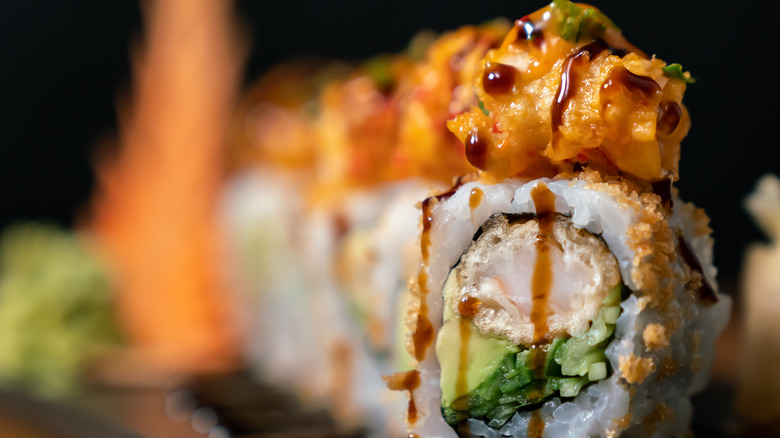 up-close of a dynamite roll