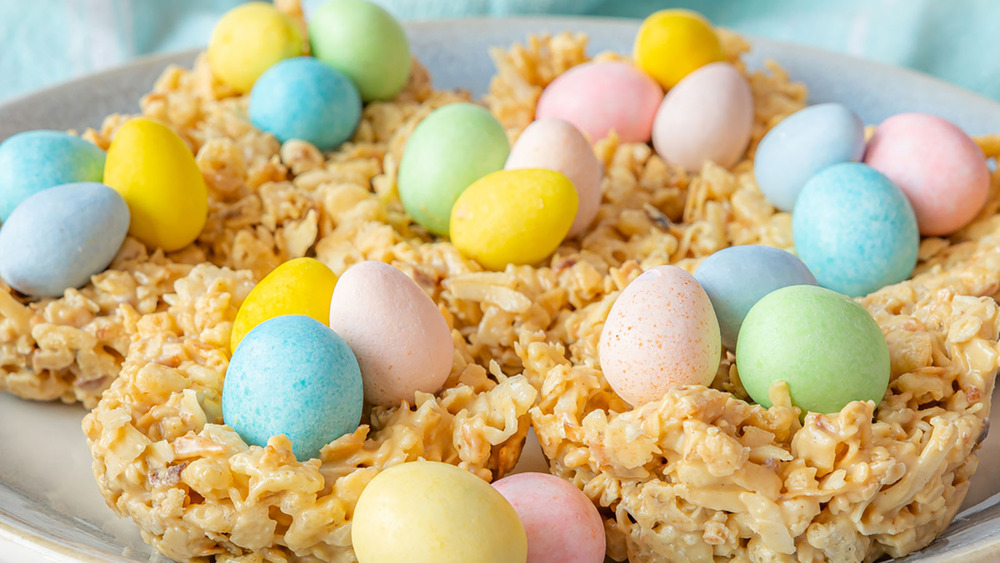 easter birds nest cookies 