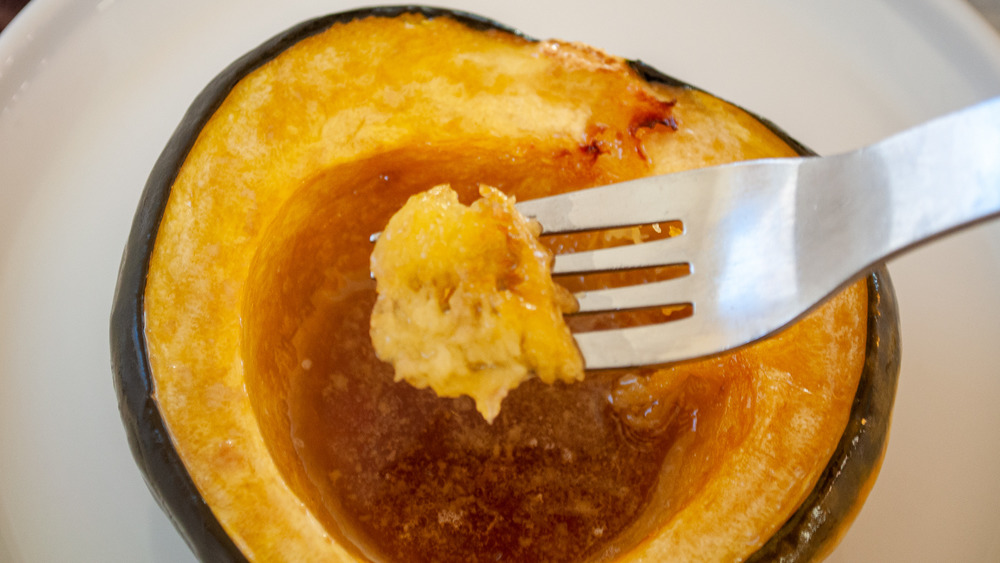 fork with acorn squash