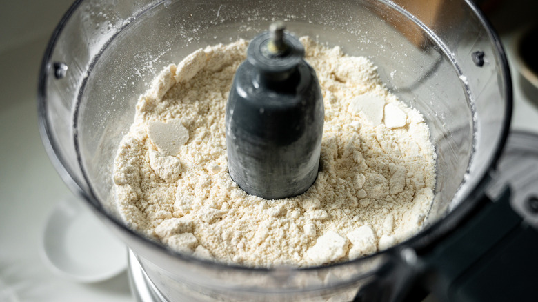 dry ingredients in food processor
