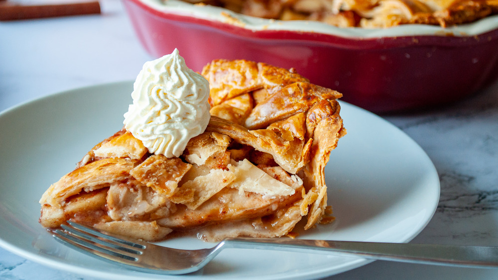 slice of easy apple pie