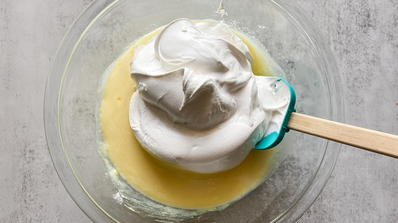 Cool whip sits in a bowl