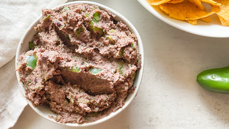 Easy Black Bean Dip Recipe in a bowl 