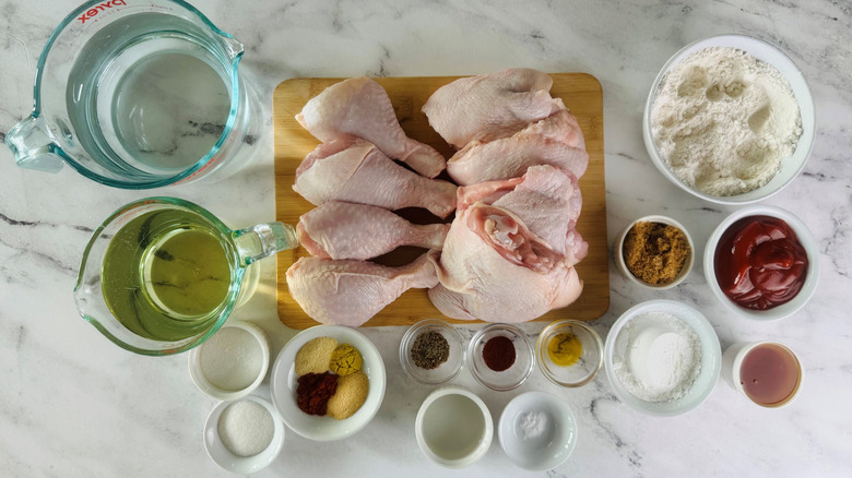 Ingredients for KFC honey BBQ fried chicken