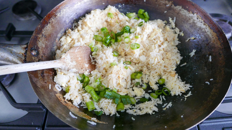 fried rice with green onions 