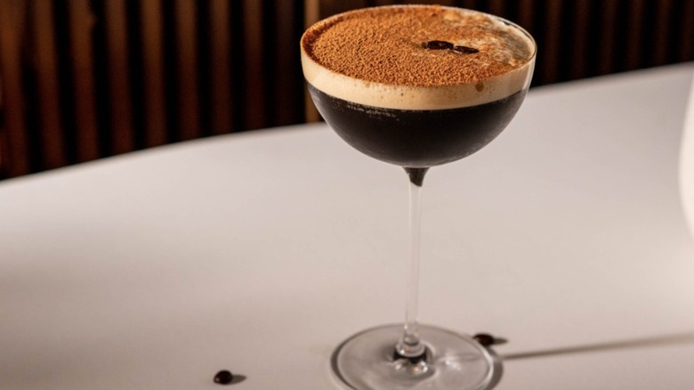 espresso martini on table