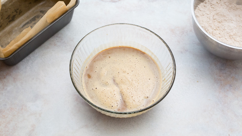 beer mixture in mixing bowl