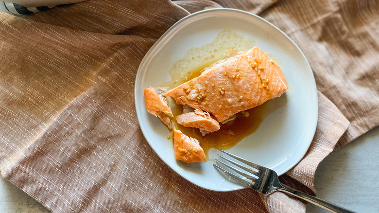 Cooked honey soy salmon