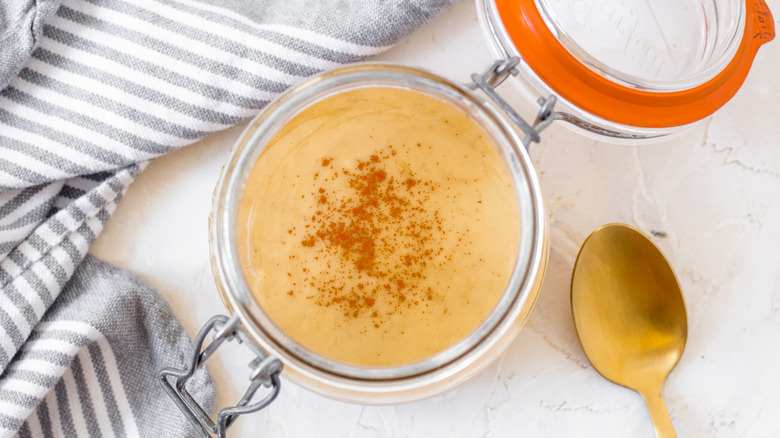 easy honey mustard in jar