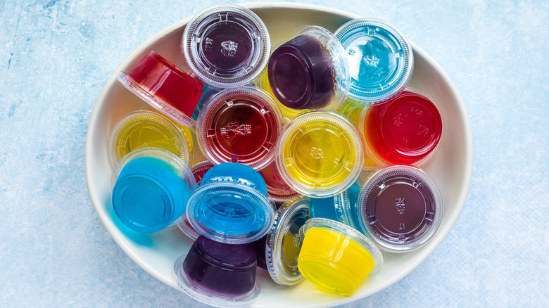bowl of Jell-O shot containers