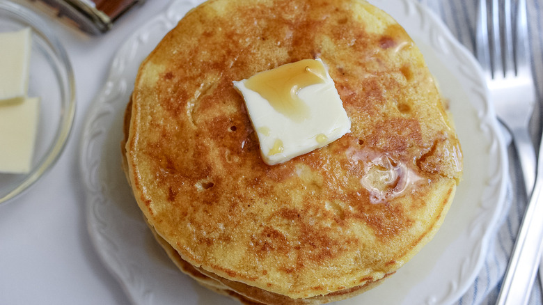 Johnny cakes on plate 